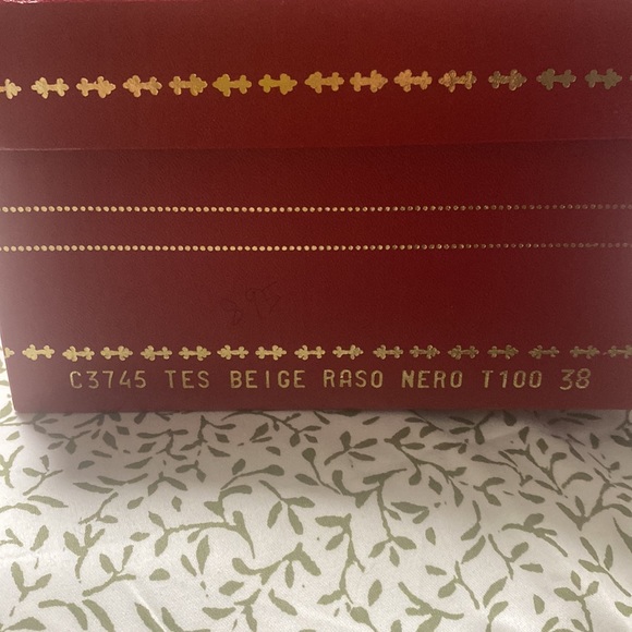 Rene Caovilla size 38 Tes Beige Raso Nero - Picture 9 of 10